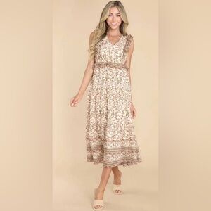 Elegant Floral Print Maxi Dress